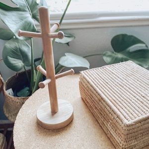SOLD-Natural Wood Mug Tree